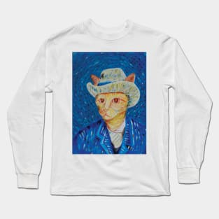 Klimt portrait with grey felt hat Long Sleeve T-Shirt